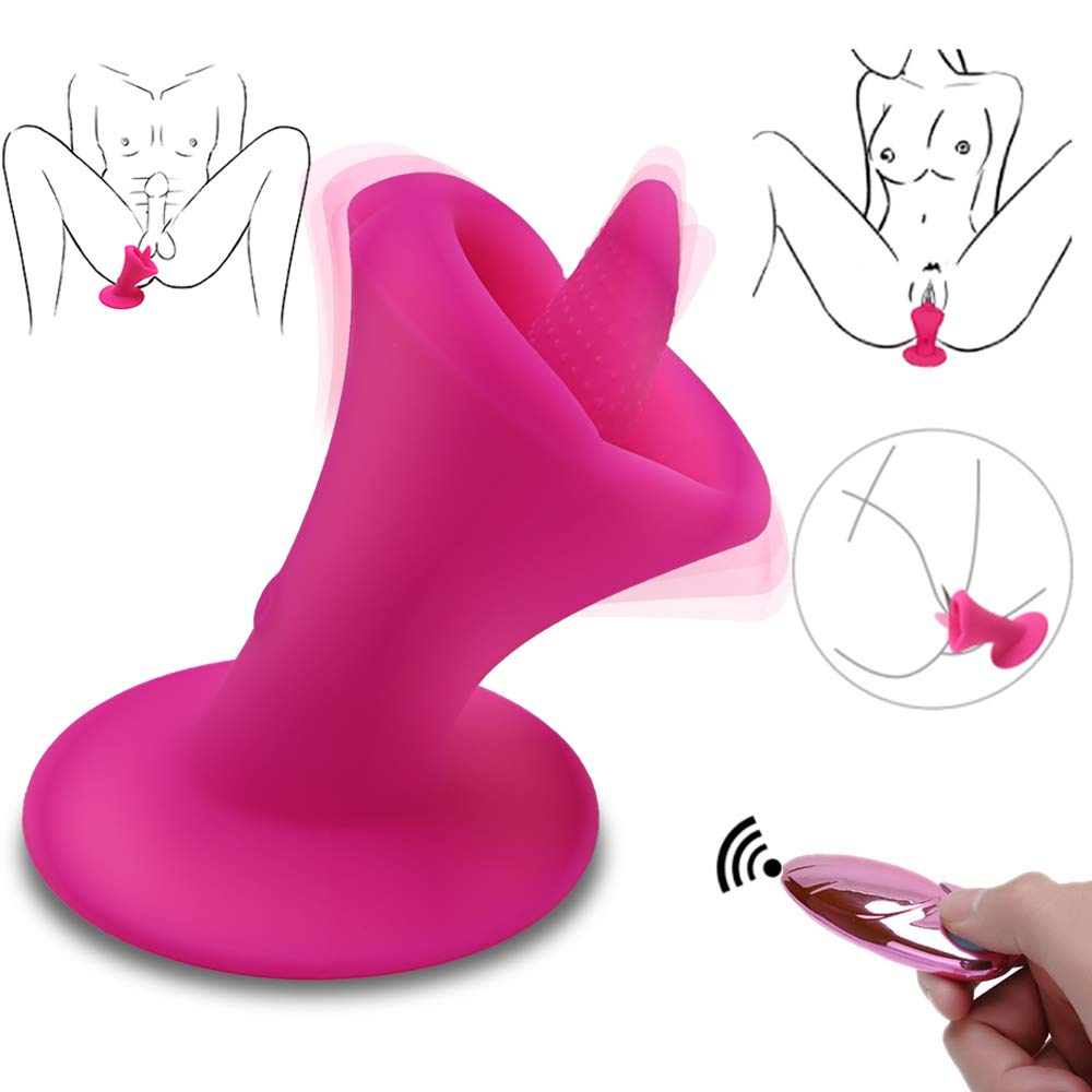 G Spot Clitoral Vibrator Silicone 10 Speed Vibrating Clitoris Vagina Stimulator,Remote Control Oral Tongue Massage Vibrating Sex Toy for Women