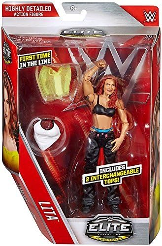 WWE Elite Collection First Time In Line Lita with Interchangeable Tops Action Figure 6"