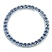 (3 Pack) Blue Crystal Car Bling Ring Emblem Stickers, Rhinestone Ignition Starter Bling for Buttons Keys & Knobs, Interior Crystal Car Accessory, Metal Car Emblem Decal, By Bling Car DecorTM (Blue)