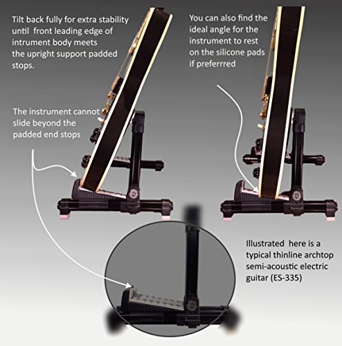 image for GuitarSense GS-ST1- Super Compact A-Frame Adjustable Folding Guitar St