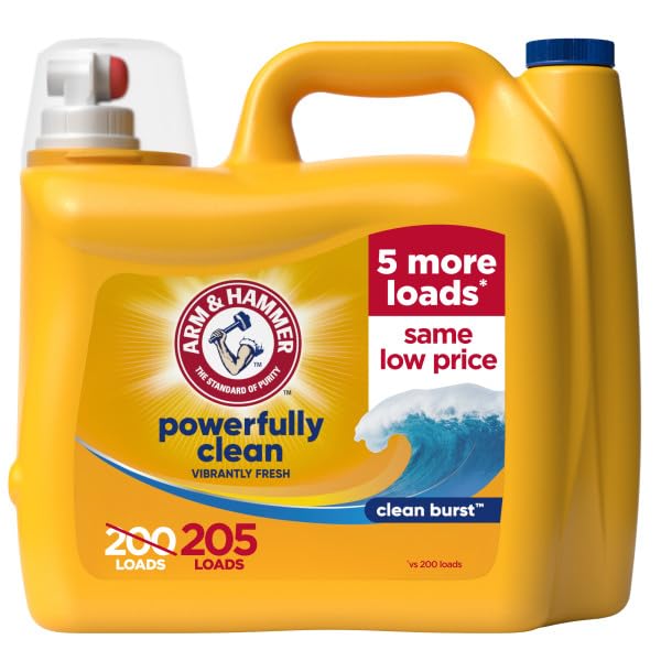 ARM & HAMMER LIQUID LAUNDRY DETERGENT, POWERFULLY CLEAN,...