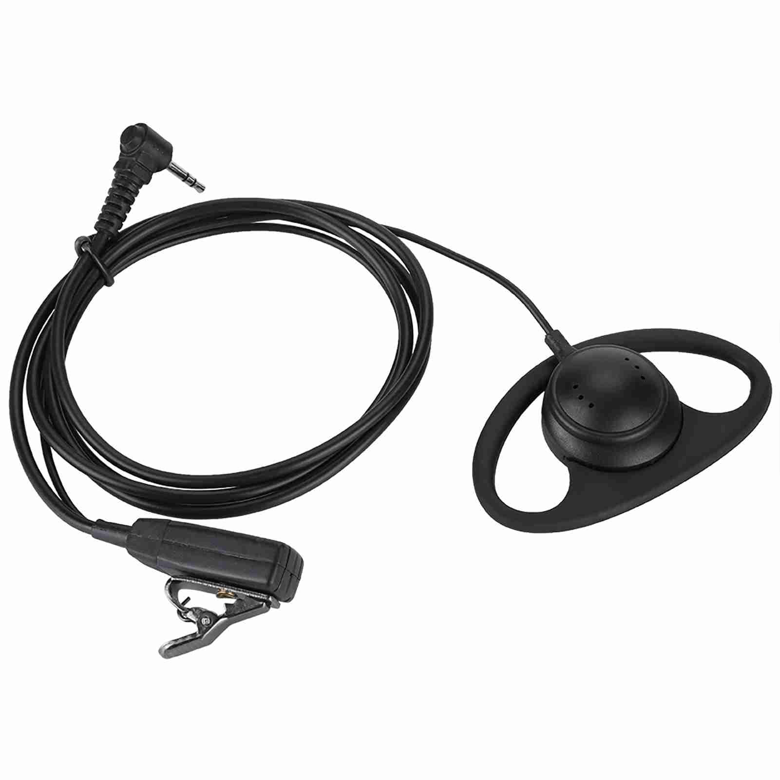 Bewinner Earphone D Type Earpiece with 2.5 Mm Plug Designed for MOTOROLA Radfor ios with Microphone and PTT Button for Security Activities, Body Guards and Other Surveillance Areas