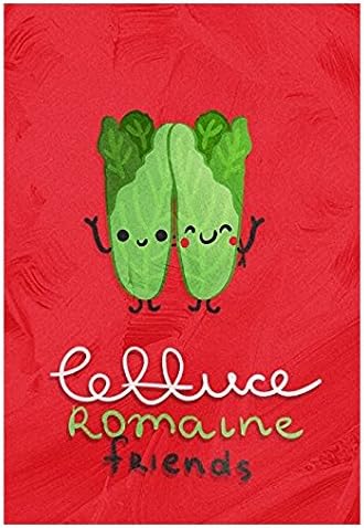 Lettuce Romaine Friends Original Illustration Funny Kitchen Pun Wall Decor Prints Poster Sticker Graphic