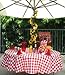 LinenLovers Polyester Gingham Zipper Umbrella Table Cloth 68