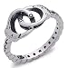 Handcuff Ring with Chain Band in 925 Sterling Silver by Silver Phantom Jewelry