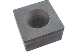 MAKE YOUR OWN GOLD BARS High Density Graphite Mini Conical Mold- Assy Gold Silver Black Sand Cone- Smelting with Flux-High Density-Kiln-Furnace