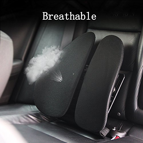 ZZ Lighting Breathable Ergonomic Backrest Lumbar Support for Lower Back Pain Relief Ideal for Car & Office Chair, Beige - Thumbnail 4
