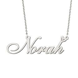 BYBWBL Norah Name Pendant Necklace Silver Color