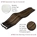 Sunny Hair Extensions Real Human Hair Tape in Brown Ombre 14Inch Seamless Tape in Extensions Human Hair Dark Brown to Medium Brown Ombre Balayage Tape in Hair Extension Brown Ombre for Women 50g 20pcs