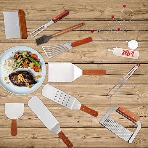 ZenT 17 Piece Grill Griddle Tool Kit Griddle Accessories for