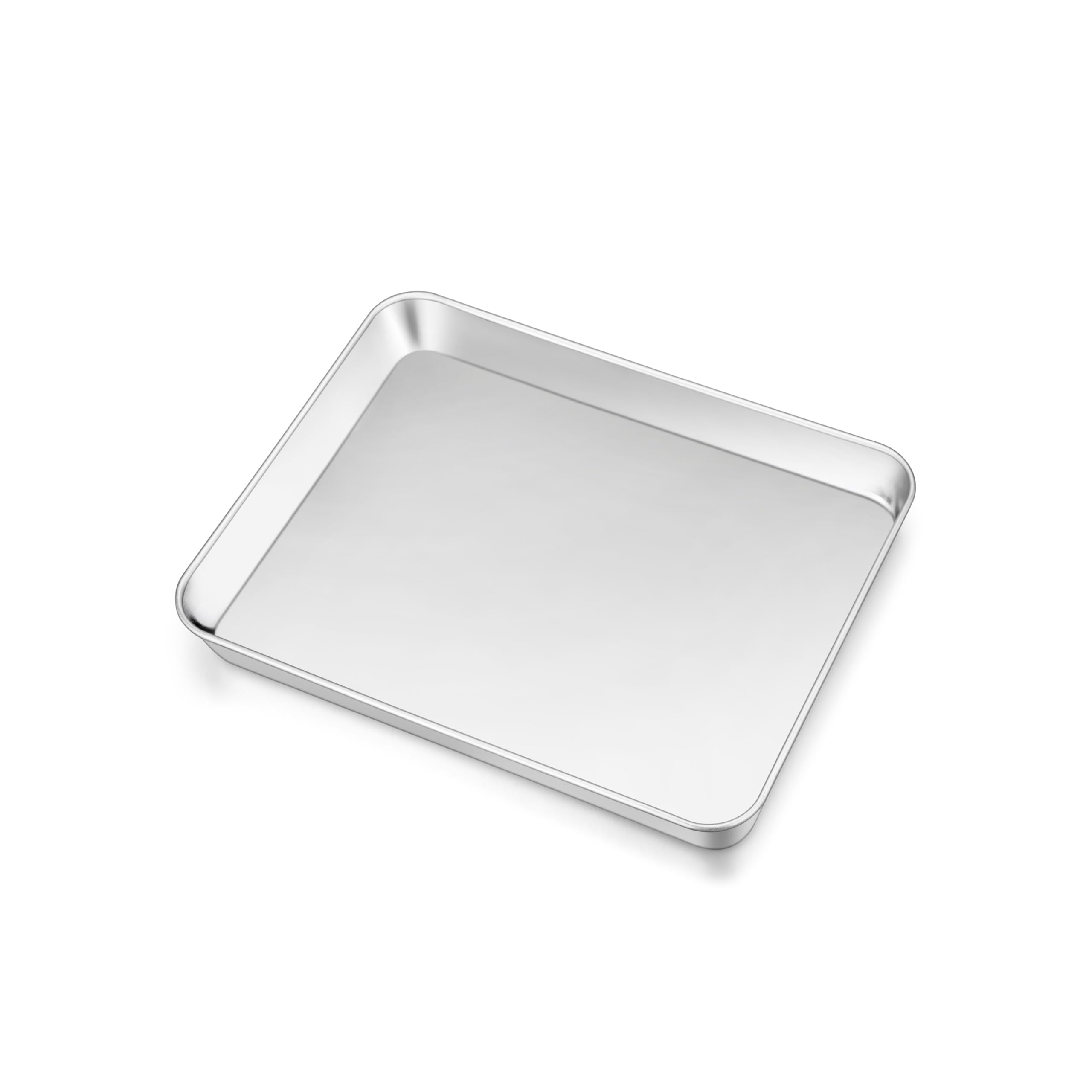 Photo 1 of 10.4 Inch Baking Sheet Pan, Joyfair Stainless Steel Cookie Sheet Toaster Oven Tray, Professional Bakeware for Cookie/Bacon/Bread, Rolled Rim & Mirror Finish, Rust Resistant & Dishwasher Safe