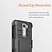 LG K10 Case, LG Premier LTE Case, Combo Rugged Phone Cover and [HD Screen Protector] with Built-in Kickstand and Holster Locking Belt Clip + Circlemalls Stylus Pen for LG K10 / LG Premier LTE - Black