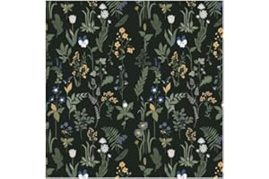 Cismmy Peel and Stick Wallpaper Removable Self Adhesive Waterproof Floral Boho Wallpaper for Bedroom Bathroom Kitchen Cabinet