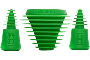 HEMPER Plugs + Caps | Universal Cleaning Plugs for Glass Water Pipes and More | Fits Male & Female Joints | Leak-Proof Seal Cleaning | Durable, Reusable & Easy to Use - (Green)
