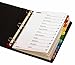 Tops Cardinal 12-Tab Numbered Binder Dividers, OneStep Index System for 3 Ring Binders, Tabs Numbered 1-12, Reverisble Multicolor Tabs, 1 Set (61218)
