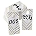 100 Pieces Reusable Consecutive (001-100) Live Sale Plastic Number Tags with Normal and Reversed Mirrored Numbers