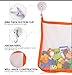 Baby Bath Toy Organizer, SUNDOKI Toy Holder Bags with 4 Suction Cup Hooks and 2 bath toy nets for Kids, Toddlers and Baby (Orange)