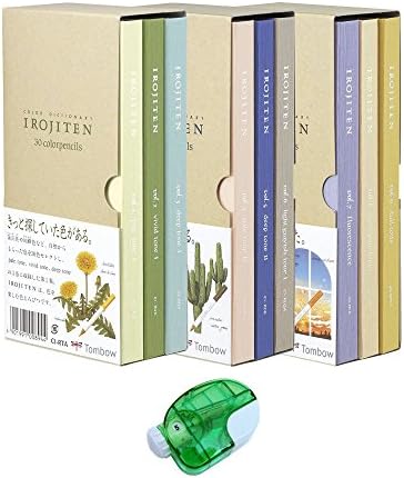 Tombow Irojiten Colorpencils Pack of 3 and Adjusting Pencil Sharpener Sets - Rainforest, Seascape and Woodlands, 90 Colored Pencils, Pencil Sharpener