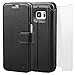 TANNC Galaxy S7 Case Flip Leather Wallet Phone Case [Layered Dandy] - [Card Slot][Flip][Wallet] - for Samsung Galaxy S7 Devices - Black