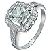 Sterling Silver Green Amethyst Ring (1.10 CT)