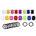 BodyJ4You 16 Pieces Plugs Kit Mix Colors Matching O-Ring 14G-14mm Gauges - 8 Pair