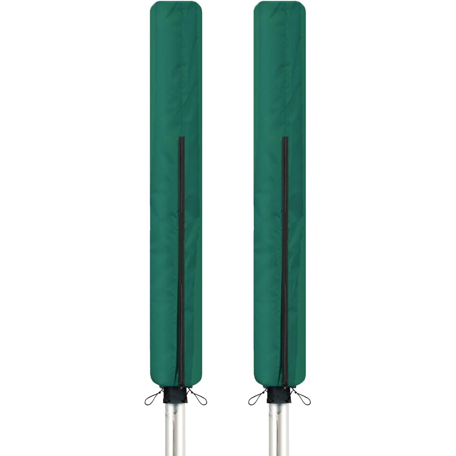 Pack of 2 Rotary Washing Line Cover Waterproof Fabric with Zip 165x15cm Durable Rotary Outdoor Clothes Dryer Covers - Protective Weather Resistant Small Parasol Cover for Garden Dryer and Airer