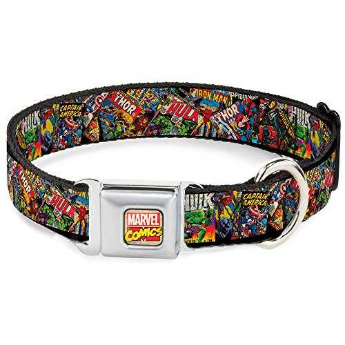 Buckle-Down DC-WAV002-L AVA Marvel Comics Dog Collar
