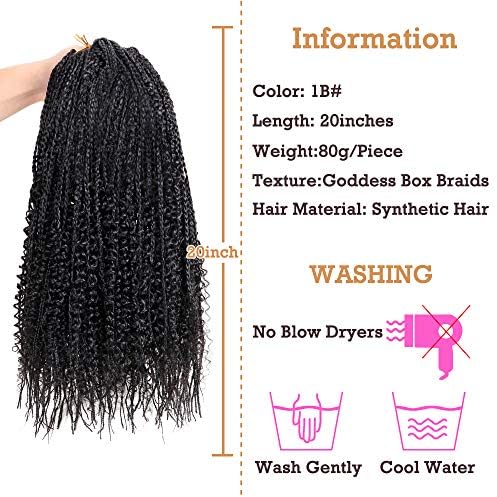 6 Packs Goddess Box Braids Crochet Hair With Curly Ends 20 Inch Bohemian Box Braids Knotless Box Braids Synthetic Crochet Hair For Women Amazon Sg Beauty 6 packs goddess box braids crochet hair
