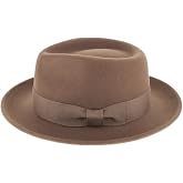 Belfry Gangster Men&rsquo;s Fedora &ndash; Crushable 100% Wool Felt Hat, Stain Resistant &amp; Travel Friendly Dress Fedora