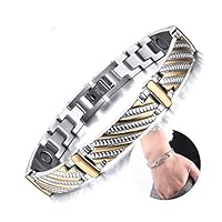 HBBOOI Magnetic Bracelet, Strong Magnetic Bracelet, Titanium Bracelet, Men