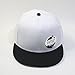 The Vintage Year Urban Flat Bill Snapback Blank Hawaiian Two Tone Cotton Adjustable Hip Hop Hats Baseball Caps (Black/White)