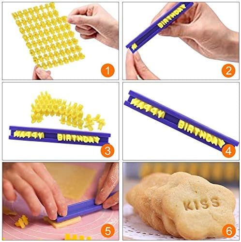 72 Pcs Alphabet Number Cookie Press Letter - Image 5