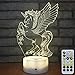 3D Night Light Lamp Unicorn Light-3D Illusion Night Light Remote Control-Night Light for Boys/Kids/Girls/Babies/Children Bedrooms Gifts for Holiday Birthday(Unicorn)