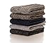 MQELONG Mens Wool Socks Soft Thick Thermal Warm Crew Winter Socks 5 Pairs (5-Pack Solid Colors)