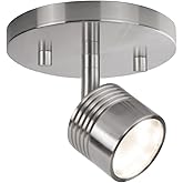 Kuzco Lighting Lyra 6" Track Light | Brushed Nickel Finish | Diffusive Glass Lens | Modern Contemporary Integrated LED Track 