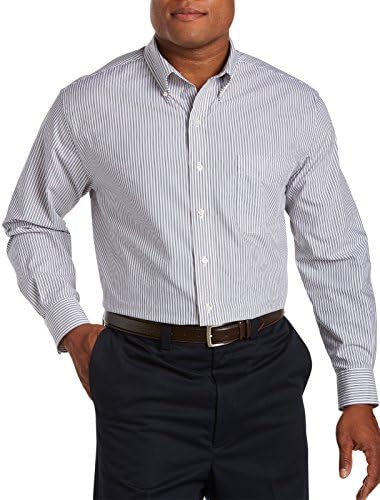 Oak Hill Big &amp; Tall Stripe Sport Shirt (4XLT, Blue Multi)