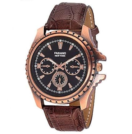 Golden & Brown Mens & Boys Casual Analog Wrist Watch