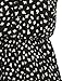 Allegra K Women's Valentine's Day Floral Printed Half Placket Knee Length Sleeveless Spring Belted Dress Medium Black-daisy