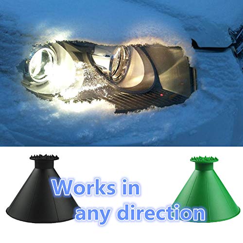 Round Windshield Ice Scraper, Yoruii Magic Cone-Shaped Car Windshield Ice Scraper, Magic Funnel Car Snow Removal Shovel Tool
