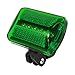 7 Function 5 LED Green Safety Flasher with Strap and Bike Attachment - 2 Pack