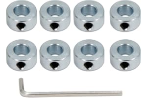 Befenybay 8pcs 5/16" Bore Shaft Collar Lock Collar Zinc Plated Solid Steel with Set Screw