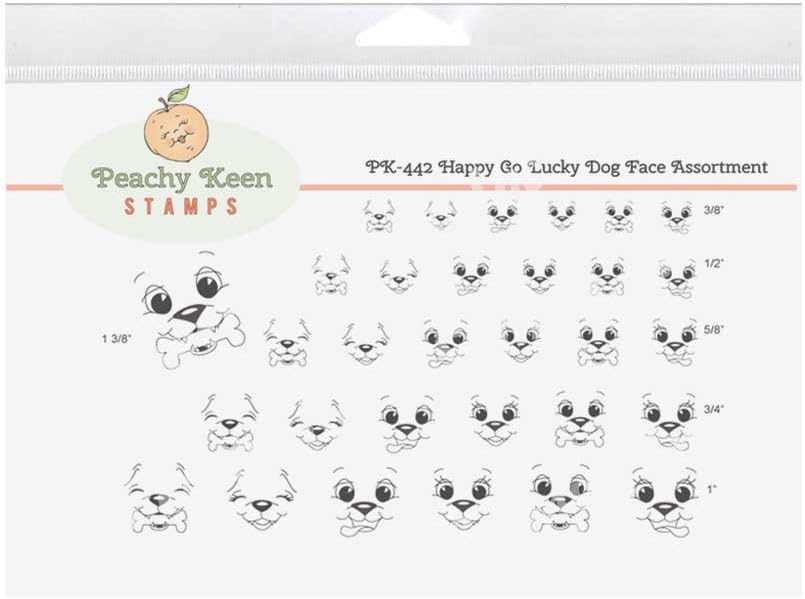 Peachy Keen Stamps Clear Face Assortment 31/Pkg-Happy Go Lucky Dog
