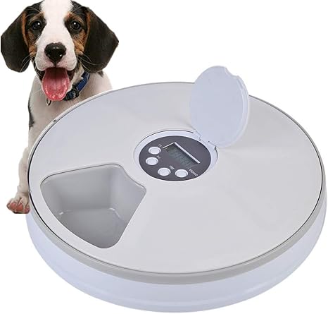 Amazon Com Loouer Automatic Pet Feeder 6 Meal Trays Dry Wet Food