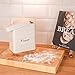 Harbour Housewares Industrial Flour Canister - Vintage Style Steel Kitchen Storage Caddy with Lid - Cream