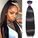 Brazilian 8A Straight Human Hair Bundles 100% Unprocessed Virgin Straight Human Hair Bundle Weave Natural Black Color So Soft No Smell (20)