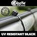 Cable Ties by ZippTie | 225 pc Cable Management Kit Heavy Duty 8” White & UV Black 75lb (Zip Ties) | Includes 20 Adhesive Base Mounts and 5 Reusable ZippCro Tie Wraps