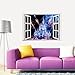 LUCKKYY® Castle Peel & Stick 3D Window View Decal WALL STICKER Decor Art Mural