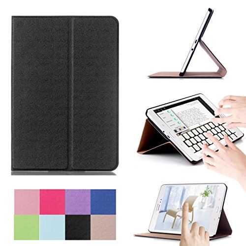 Galaxy Tab A 8.0 Case, [Multi-angle Stand] [Automatic Wake / Sleep Feature] Tab A 8 Case, Slim-fit for Folio Cover Case for Samsung Tab A 8.0 Tablet / SM-T350 -Black