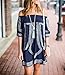 Jeasona Womens Bathing Suits Cover Up Off Shoulder Dress Swimwear Ethnic, One Size, Navy