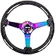 NRG Innovations ST-036BSB-BK Black Sparkled Wood Grain Wheel (3